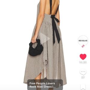 Free People Checkered Backless Dress